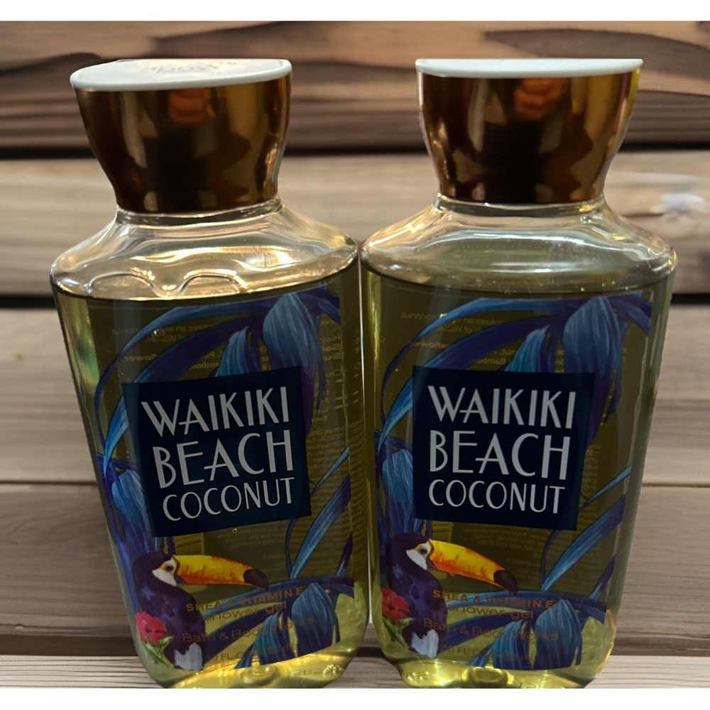 BATH & BODY WORKS WAIKIKI BEACH COCONUT SHOWER GEL 10‎ FL OZ Lot Of TWO - Picture 5 of 5
